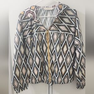 Tory Burch Geometric Patterned Women's Jacket, Size 2.